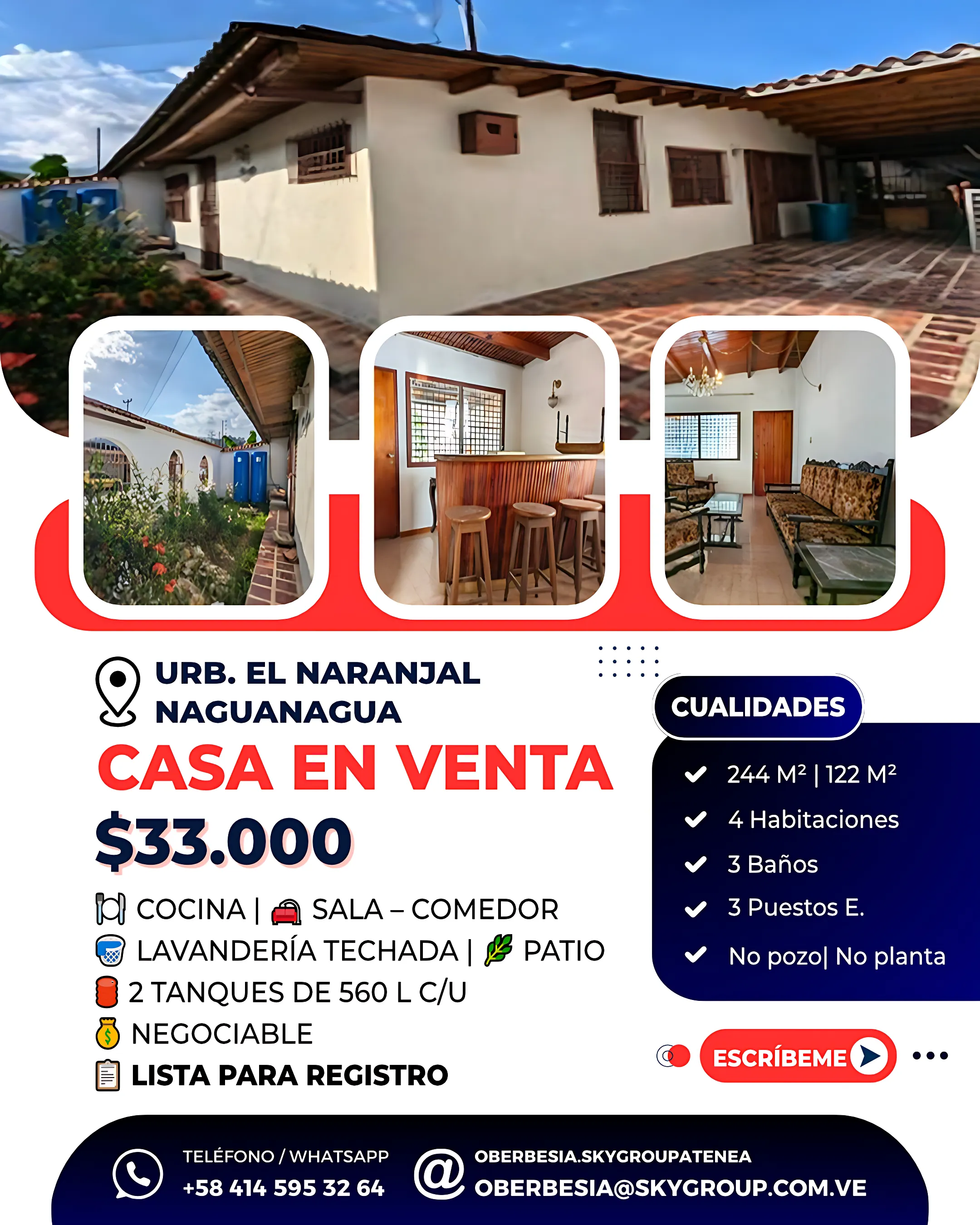 Casa en Venta Naranjal Naguanagua