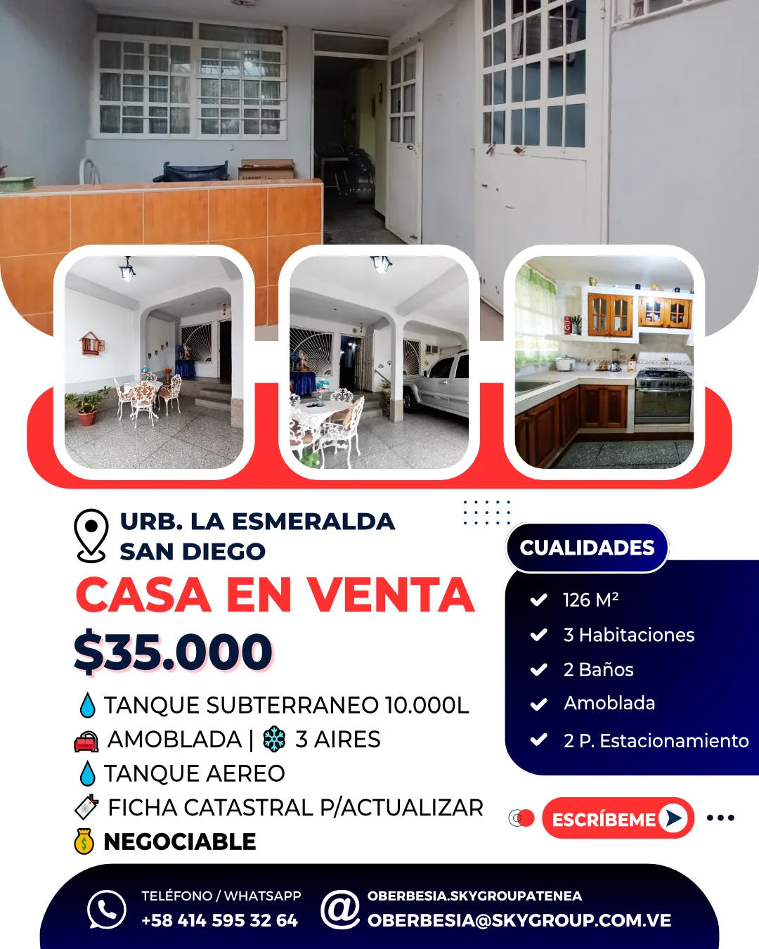 Casa en Venta Urb La Esmeralda San Diego