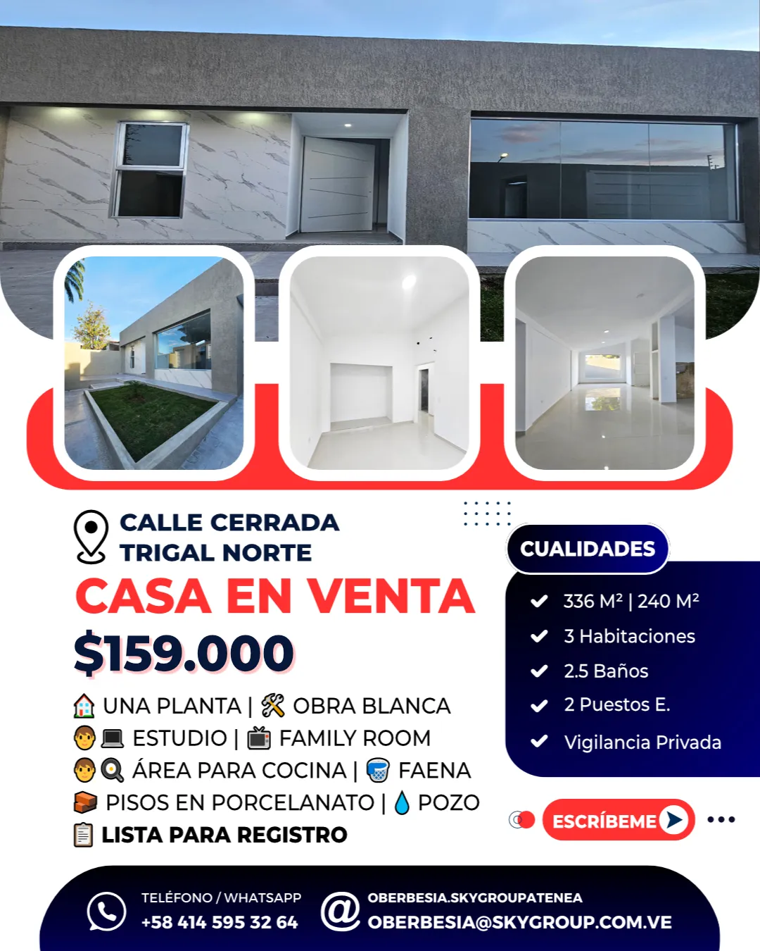 casa en venta obra gris trigal norte