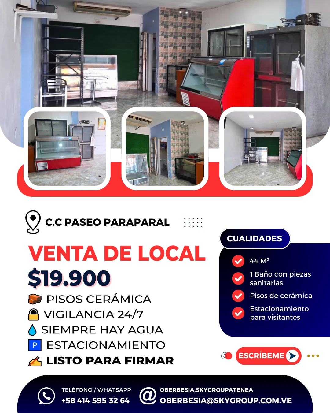 Venta de Local en el C.C Paseo Paraparal Los Guayos Negocio